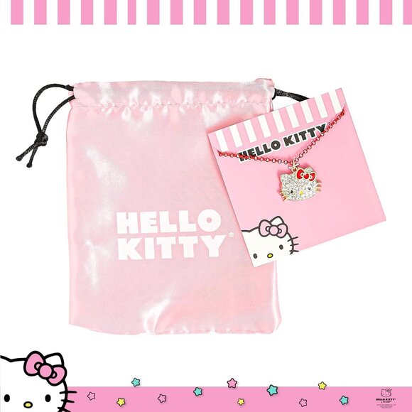 Official Sanrio Pave Pendant Necklace 16" + 3" - Enchanting Gift for Her - Picture 5 of 5